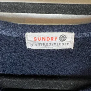 Sundry Anthropologie Easy Like Sunday Morning Sweatshirt Navy Blue Size‎ 1 Small thumbnail 4