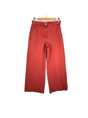 $98 Everlane Wide Leg Crop Jeans in rust orange terracotta size 0 thumbnail 6