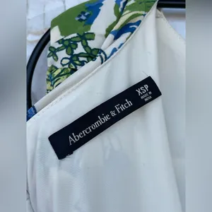 Abercrombie & Fitch High Neck Ruched Tiered Maxi Dress size XS thumbnail 11