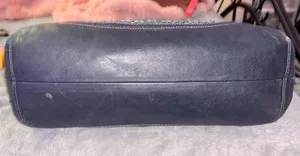 Coach navy blue shoulder canvas and leather bag thumbnail 4