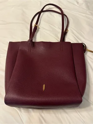 Thacker Anya Burgundy Tote Bag - Women's Shoulder Bag thumbnail 2