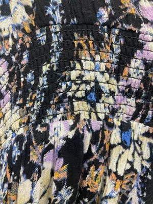 Free People Washed Ashore Halter Mini Dress Black Floral Size L thumbnail 8