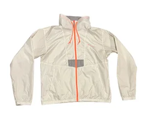 white and neon orange / pink windbreaker 🔥 thumbnail 1