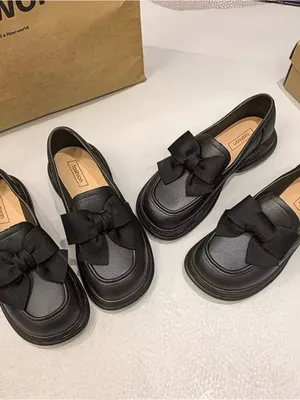 NEW Black Bow-Accent Women's Loafers size 6 thumbnail 3