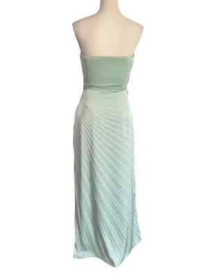 Dress The Population Kinley Pleated Strapless Gown in MInt Green Womens Maxi thumbnail 7