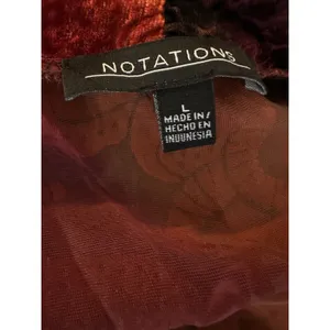 Notations Burnout Velvet Shirt Jacket Lightweight Open Front Size Large NEW Whimsy Goth thumbnail 4