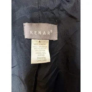 Vintage KENAR Jaquard Blazer Women Size 4 Textured Gold Paisley Boho Chic‎ Art thumbnail 5