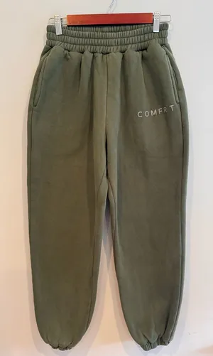 Comfrt Olive Green Sweatpants Joggers Size S thumbnail 1