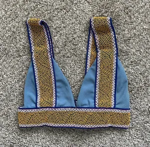 Elysiian Swimwear Women’s Blue Swimsuit Bikini Top Small thumbnail 1