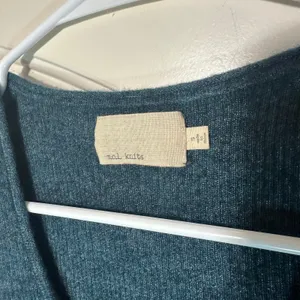 Mol Knits Anthropologie Ribbed‎ Tank Top Teal Blue Wool Blend Women's Small thumbnail 2