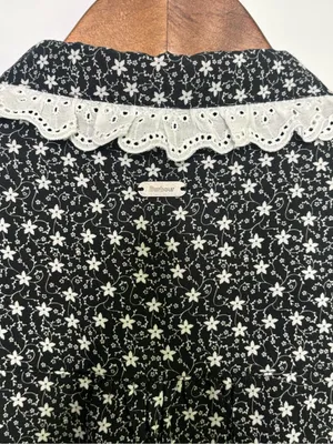 Barbour Floral Print Cottage-core Button Up Francesca Shirt with Lace Collar thumbnail 8