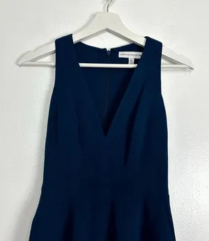 DRESS THE POPULATION Catalina Fit & Flare Cocktail Dress in Peacock Blue X-Small thumbnail 4