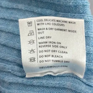 Hello Molly Light Blue Ribbed Knit Zip Up Cardigan Sweater XL US 10 Collar thumbnail 4