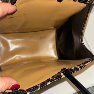 Bloomingdale’S Cheetah Print Patent Leather Mini Tote Bag Preloved thumbnail 12