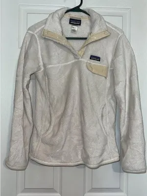 Patagonia Cream Snap-Front Fleece Pullover thumbnail 2