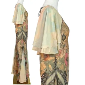 Free People Bohemian Witchy Celestial Nights Maxi Dress in Fairy Combo Medium thumbnail 10