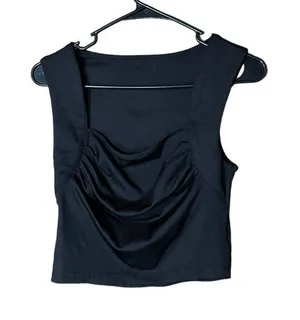 Cider Black Ruched Tank Top‎ thumbnail 1