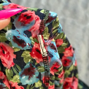 NastyGal Maxi Dress 2 Black Red Floral Open Cowl Back Side Slit‎ Dark Romance thumbnail 9