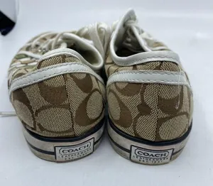 Coach Brown White Sneakers Size 8 thumbnail 5