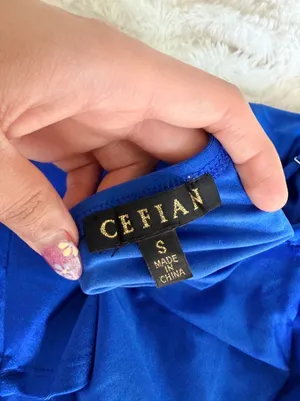 Blue corset top with rhinestone straps thumbnail 3