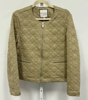 Bagatelle Women's Quilted Zip Up Spring‎ Jacket Windbreaker Olive Green Large thumbnail 1