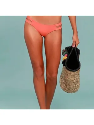 NWT Tavik Chloe Mini Cutout Swim Bottom in Coral - Size: Medium thumbnail 10