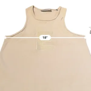 Fear of God NWT Essentials Tank Top Women's Medium Beige Sleeveless Logo Minimal thumbnail 6