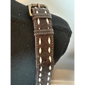 Myra Bag Tooled Leather Longhorn Hair-on Hide Crossbody Bag Brown Western Small thumbnail 3