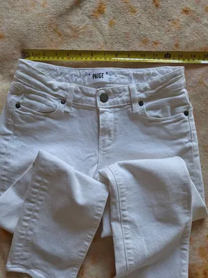 PAIGE Abbot Kinney Crop Jeans White Size 26 (Fits Size 2-4 / S) Est. Size thumbnail 3