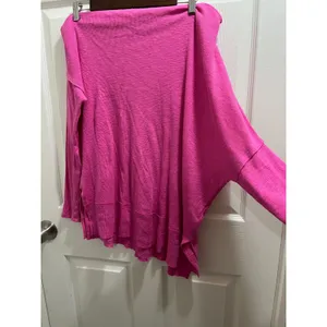 We The Free Get Together Off Shoulder Top Size Small Pink Slouchy Oversized thumbnail 9