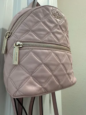 Kate Spade Pink Mini Quilted Backpack  thumbnail 3