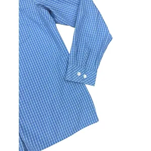 Ann Taylor Women's Size Medium Blue White Gingham Check Button Down Cotton Shirt thumbnail 3