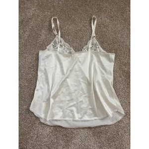 JCPenney Camisole 34 Ivory Vintage Lace Silky Antron III Nylon ILGWU Made in USA thumbnail 2