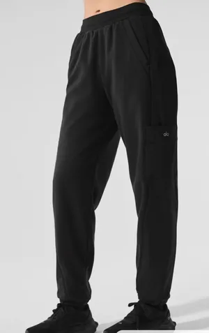 Alo Yoga Polar Fleece Wintry Mix Jogger Pants Women’s Medium $158 thumbnail 1