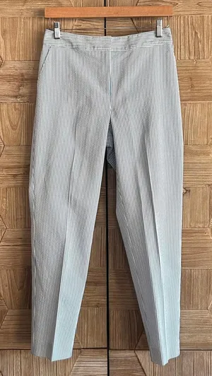 Women's Striped Light Blue and White Pants Size Small thumbnail 1