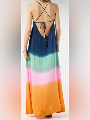 Tiare Hawaii Day Dream Women’s Multicolor Ombre Maxi Dress - NWT - Size S/M thumbnail 2