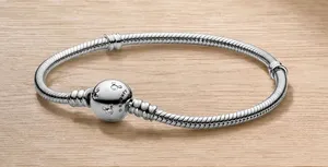 Pandora Disney Mickey Mouse Moments Snake Chain Bracelet 925 Silver 18cm thumbnail 1