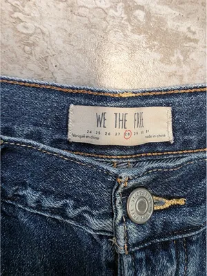 Free People We The Free cut off blue denim shorts distressed frayed hem size 28 thumbnail 3