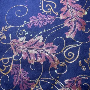 VTG 90s Purple Leaf‎ Print Sweater Womens L Sweatshirt Cozy Grannycore Nature thumbnail 2