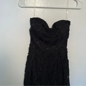Alya Francesca's Women's Size XS Harpeth Strapless Lace Dress Black LBD F16D135 thumbnail 6