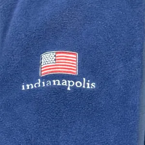Vineyard Vines Womens XS Navy Blue Fleece Full Zip Vest Indianapolis Flag Logo‎ thumbnail 2