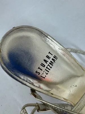 Stuart Weitzman Metallic Gold Leather‎ Strappy Sandals - Size 8. thumbnail 15