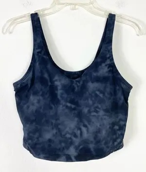 Navy Grey Tie Dye Sporty Tank Top Size M thumbnail 1