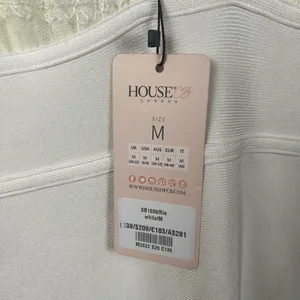 New House of CB London Ria White Lace Bridal Rehearsal Cocktail Bandage Dress M thumbnail 8
