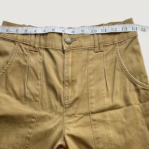 Knox Rose Women Tan Khaki Utility Cargo Pants High Rise Straight Leg Size Small thumbnail 4