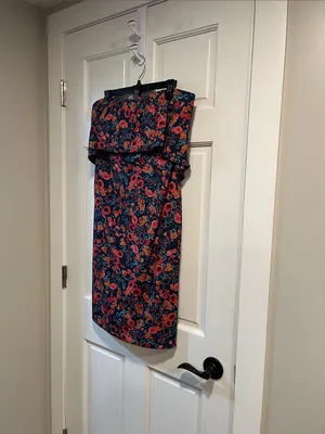 Badgley Mischka Floral Popover Sheath Dress Size 10 thumbnail 5