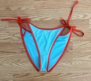 2 piece Wild Fable neon blue and orange bikini set thumbnail 4