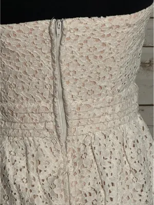 Pins and Needles cream blush lace strapless fit & flare dress Size 6 coquette thumbnail 5