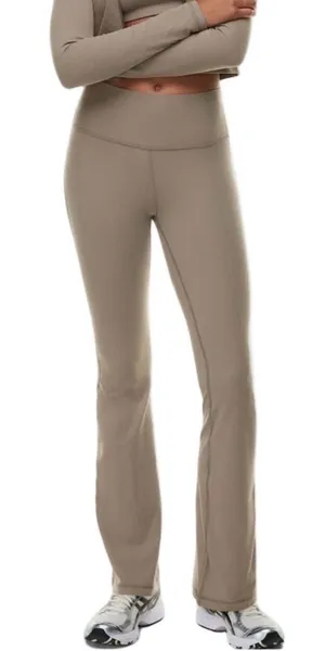 NWOT Aritzia TNAction taupe wide leg flare performance leggings size medium thumbnail 1