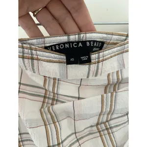 VERONICA BEARD Kaia Tan & White Check Plaid MINI Skirt w/Tie Women's Size XSmall thumbnail 6